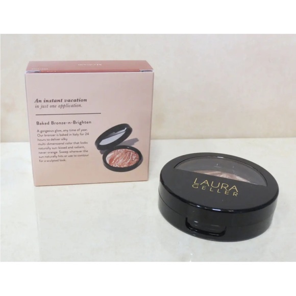 LAURA GELLER BAKED BRONZE-N-BRIGHTEN MULTIPURPOSE BRONZER MEDIUM 0.32 OZ BOXED - Picture 3 of 3